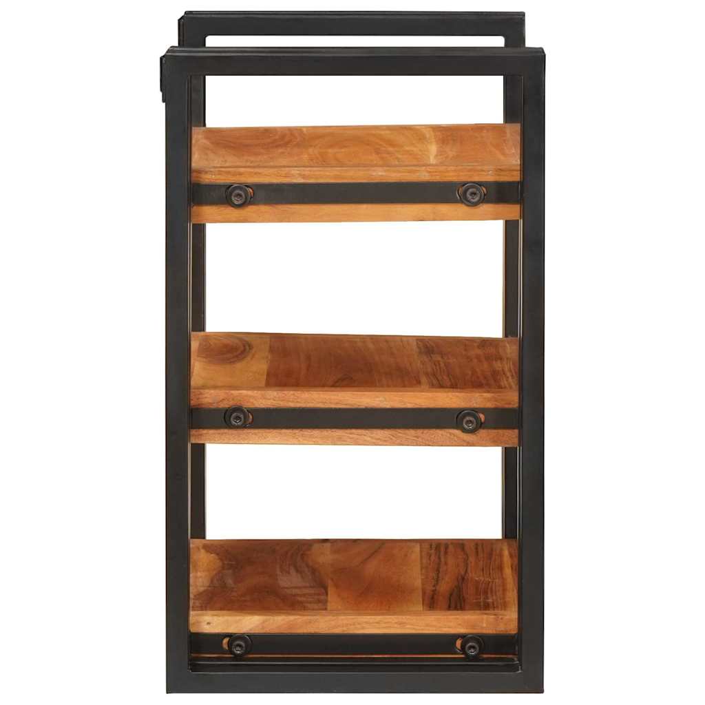 Nachttisch 2 stk. Braun und Schwarz 38 x 33 x 58 cm