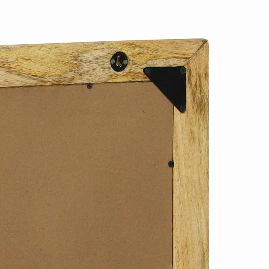 Badezimmer Spiegel mit Regal Braun Massives, grobes Mangoholz