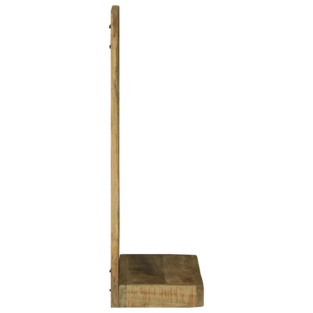 Badezimmer Spiegel mit Regal Braun Massives, grobes Mangoholz