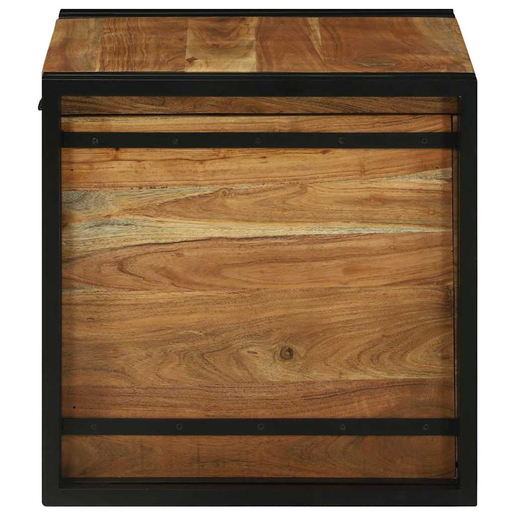 Aufbewahrungsbox Braun und Schwarz 50 x 50 x 50 cm