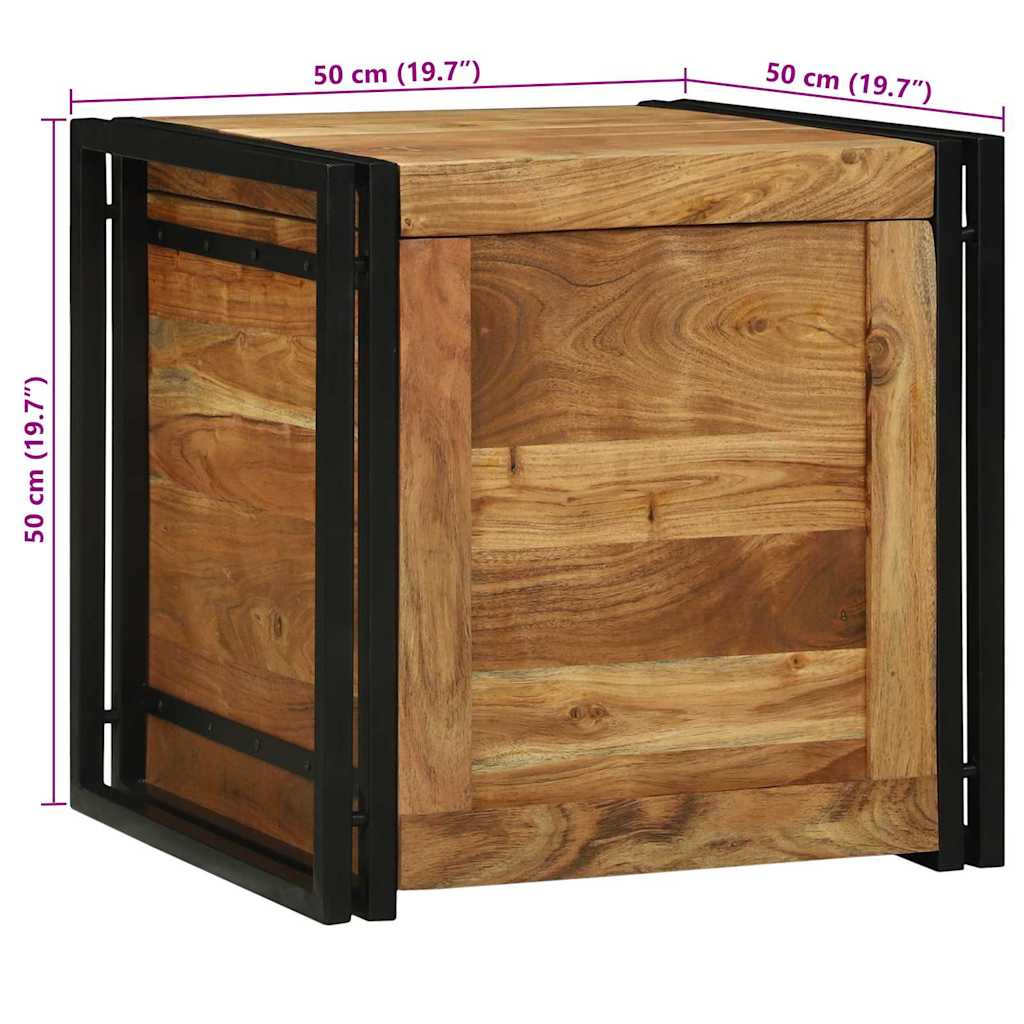 Aufbewahrungsbox Braun und Schwarz 50 x 50 x 50 cm