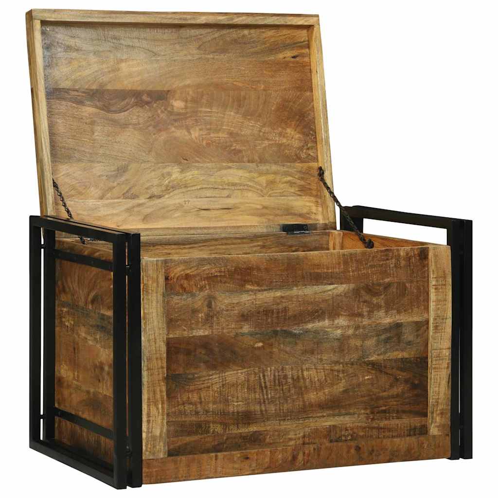 Aufbewahrungsbox Braun und Schwarz 80 x 50 x 50 cm