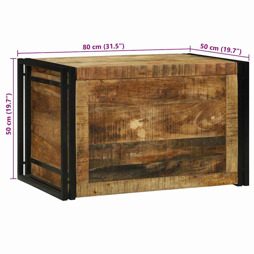 Aufbewahrungsbox Braun und Schwarz 80 x 50 x 50 cm