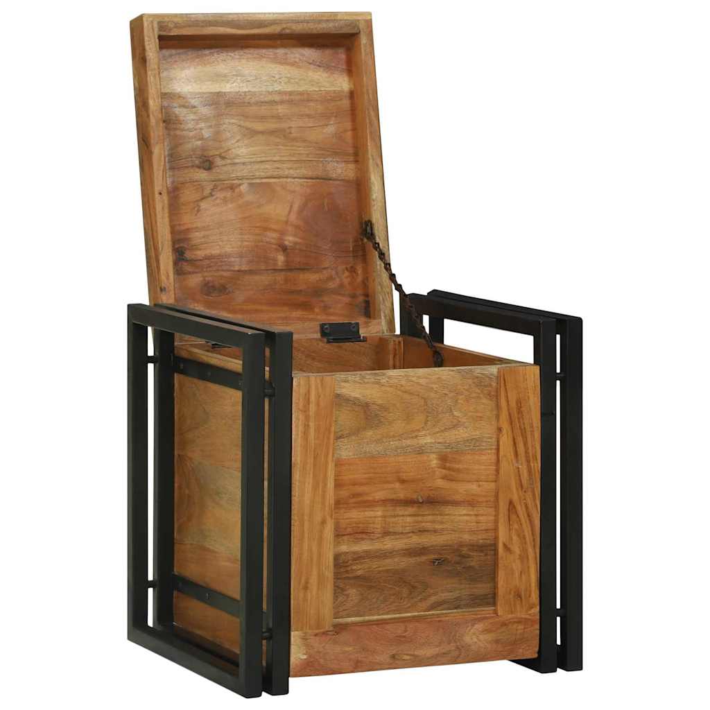Aufbewahrungsbox Braun und Schwarz 40 x 40 x 40 cm