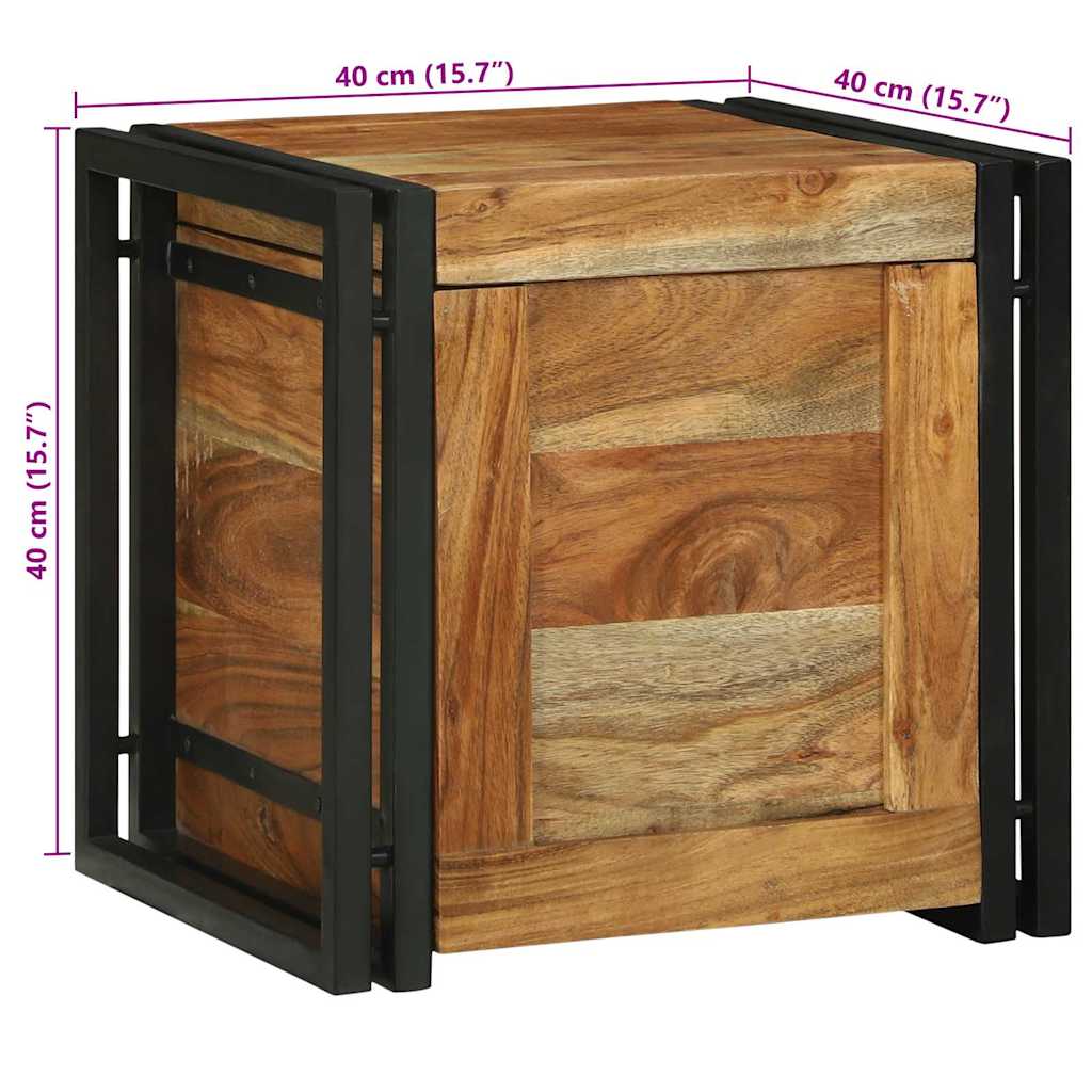 Aufbewahrungsbox Braun und Schwarz 40 x 40 x 40 cm