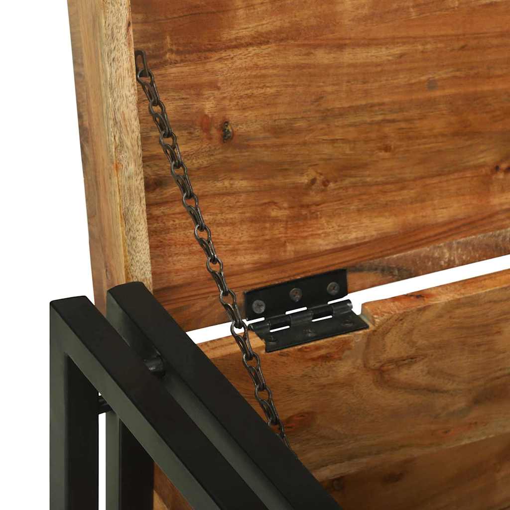 Aufbewahrungsbox mit Speicher 60 x 40 x 41 cm Massivholz Akazie