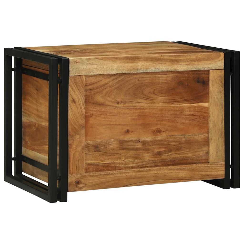Aufbewahrungsbox mit Speicher 60 x 40 x 41 cm Massivholz Akazie
