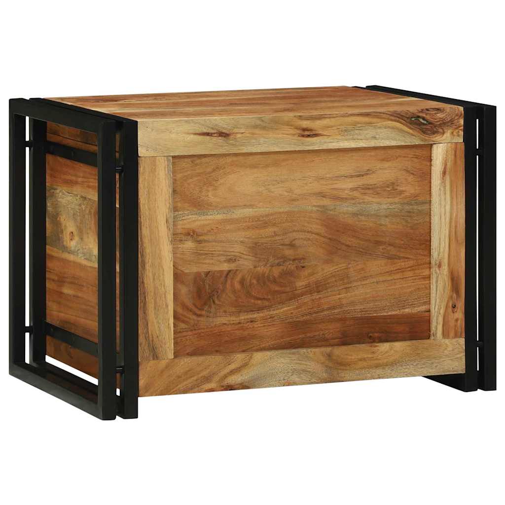 Aufbewahrungsbox mit Speicher 60 x 40 x 41 cm Massivholz Akazie