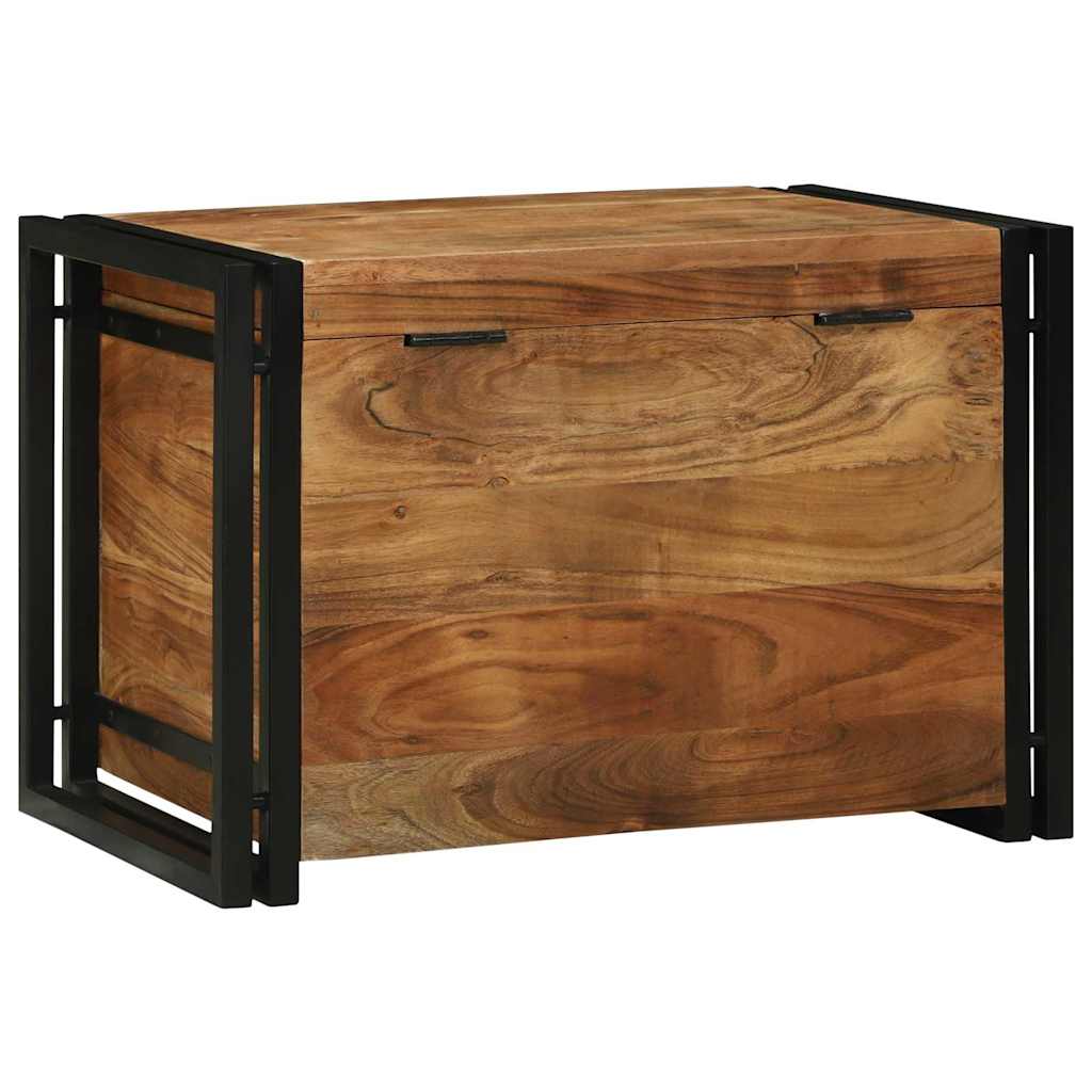 Aufbewahrungsbox mit Speicher 60 x 40 x 41 cm Massivholz Akazie