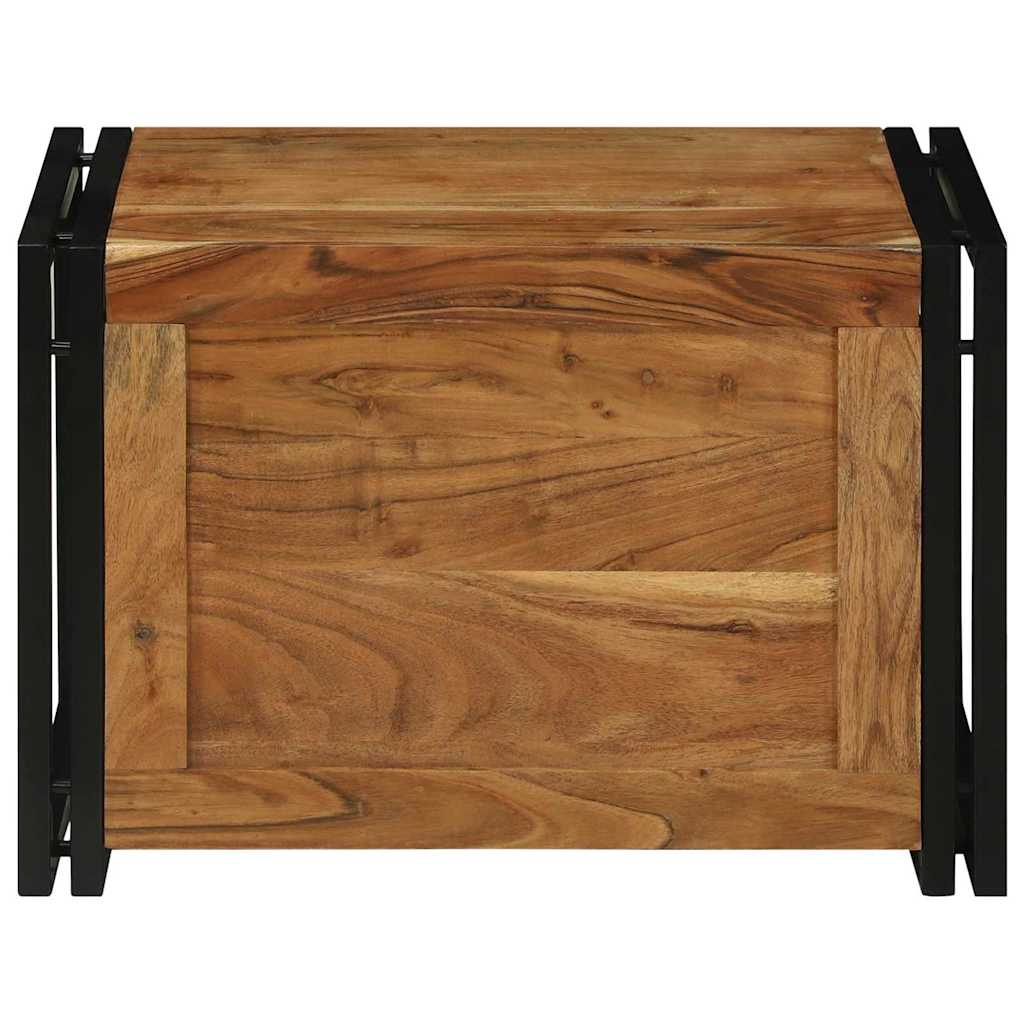 Aufbewahrungsbox mit Speicher 60 x 40 x 41 cm Massivholz Akazie