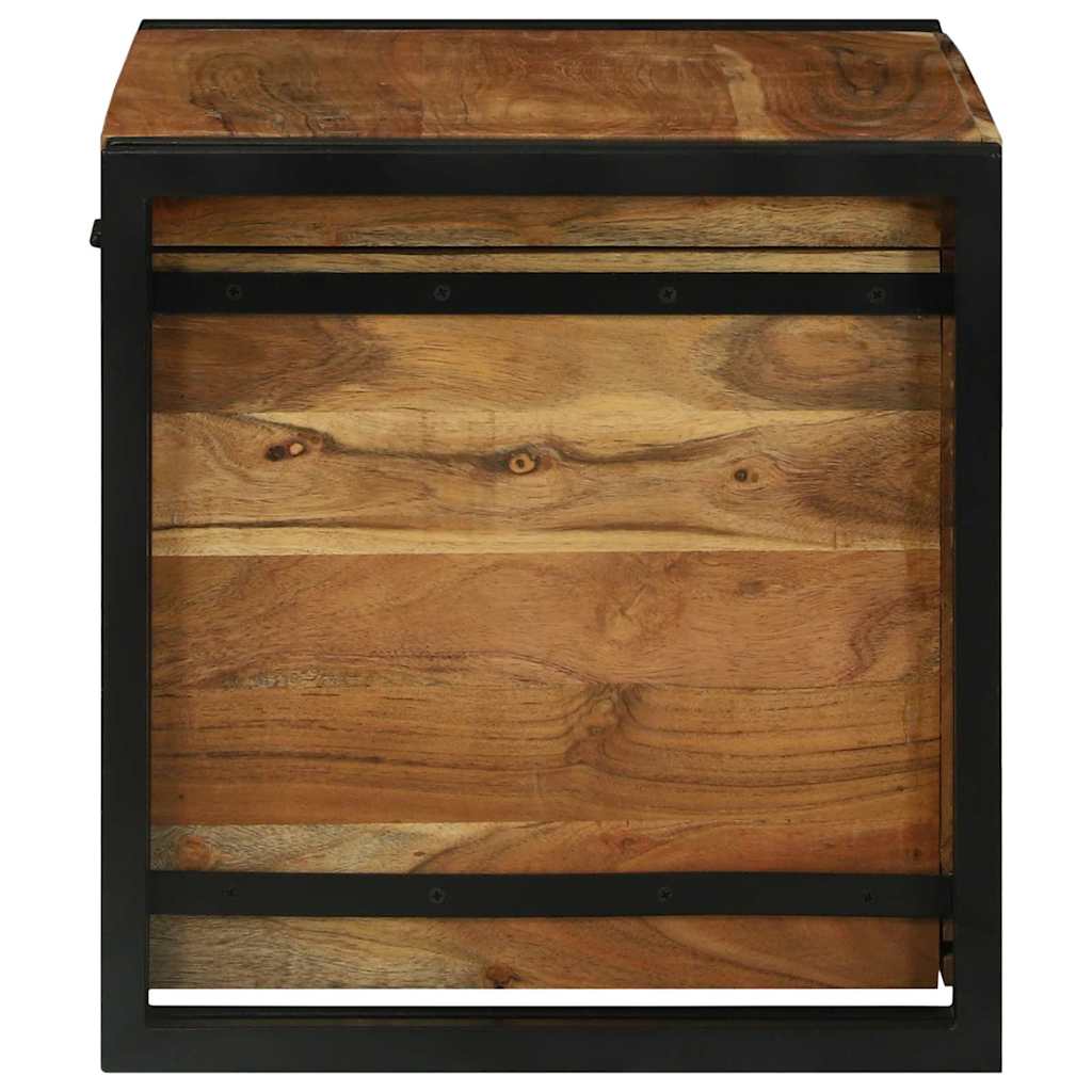 Aufbewahrungsbox mit Speicher 60 x 40 x 41 cm Massivholz Akazie