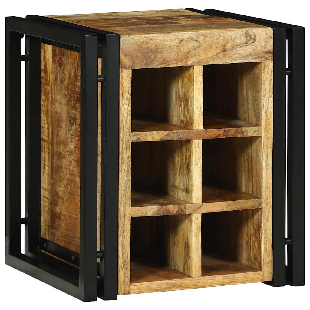 Weinregal Braun 34,5 x 35 x 39 cm Massivholz Mango