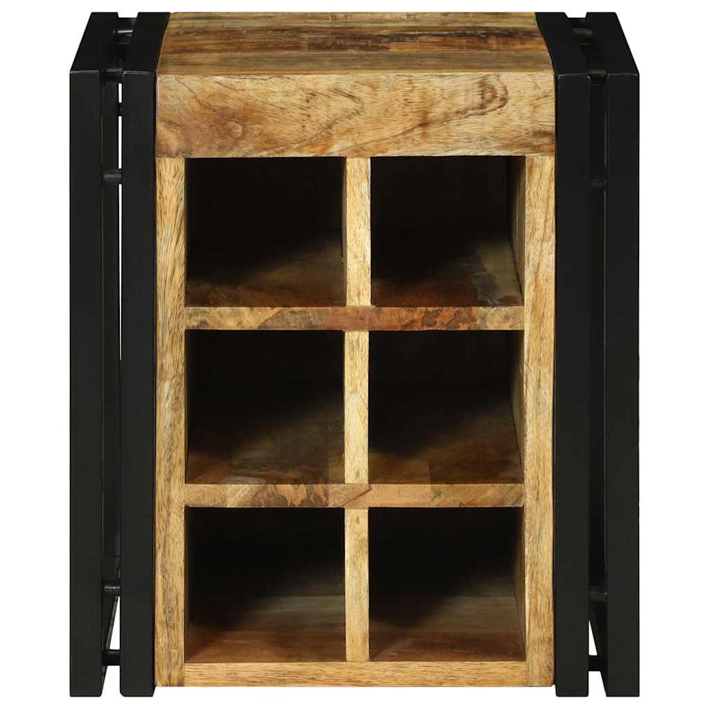 Weinregal Braun 34,5 x 35 x 39 cm Massivholz Mango
