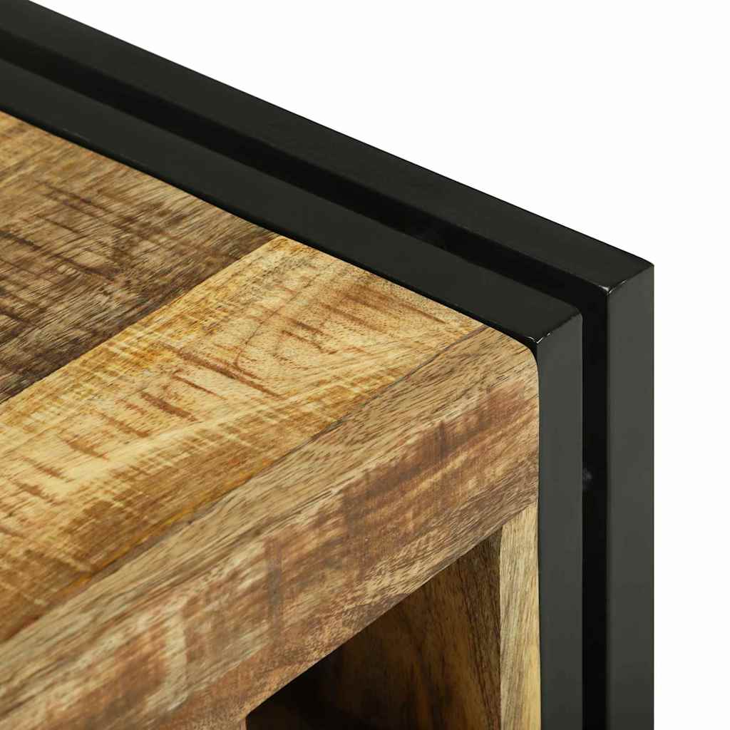 Weinregal Braun und Schwarz 46 x 35 x 27,5 cm Massivholz Mango