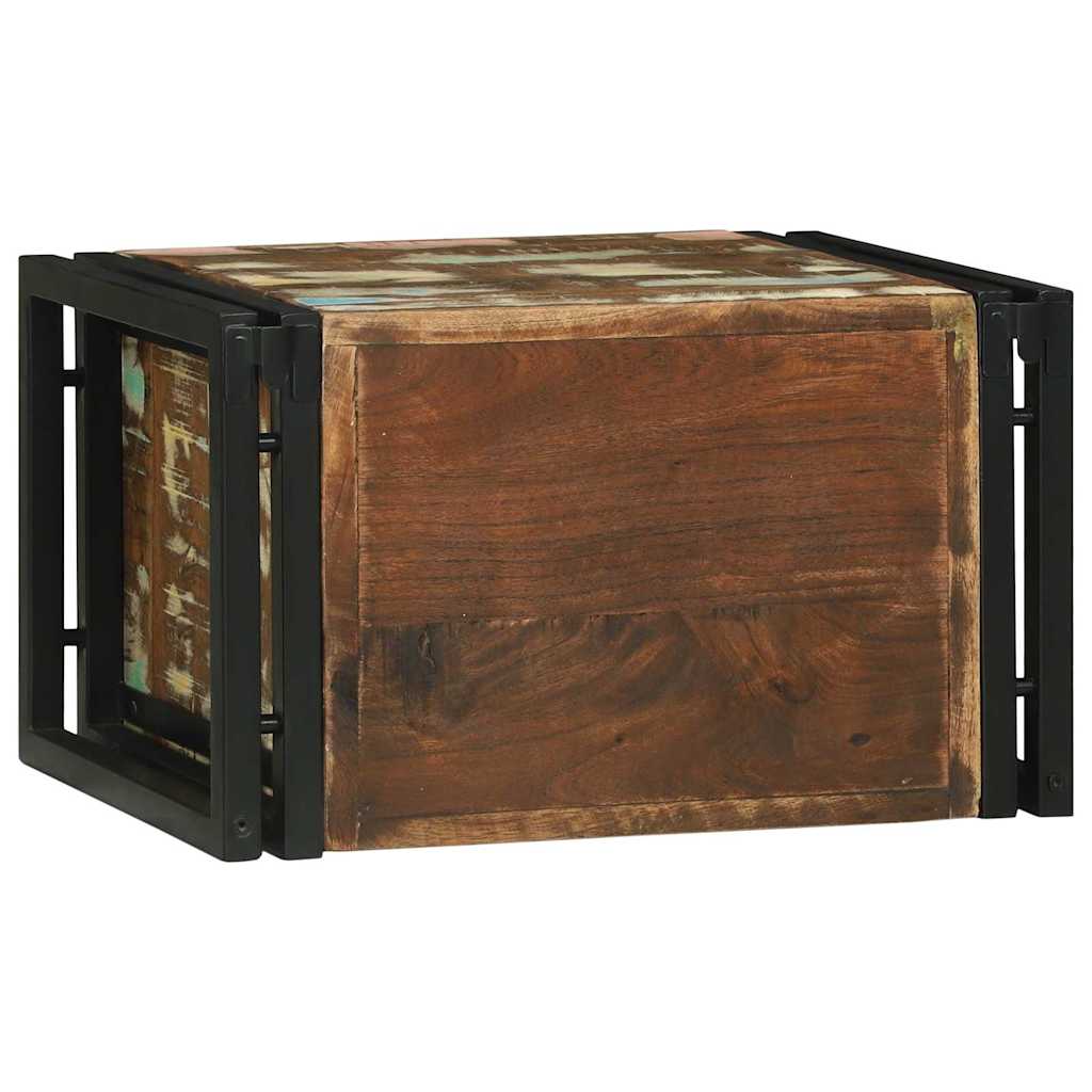Weinregal 2 stk. 46 x 35 x 27,5 cm Massives upgecyceltes Holz