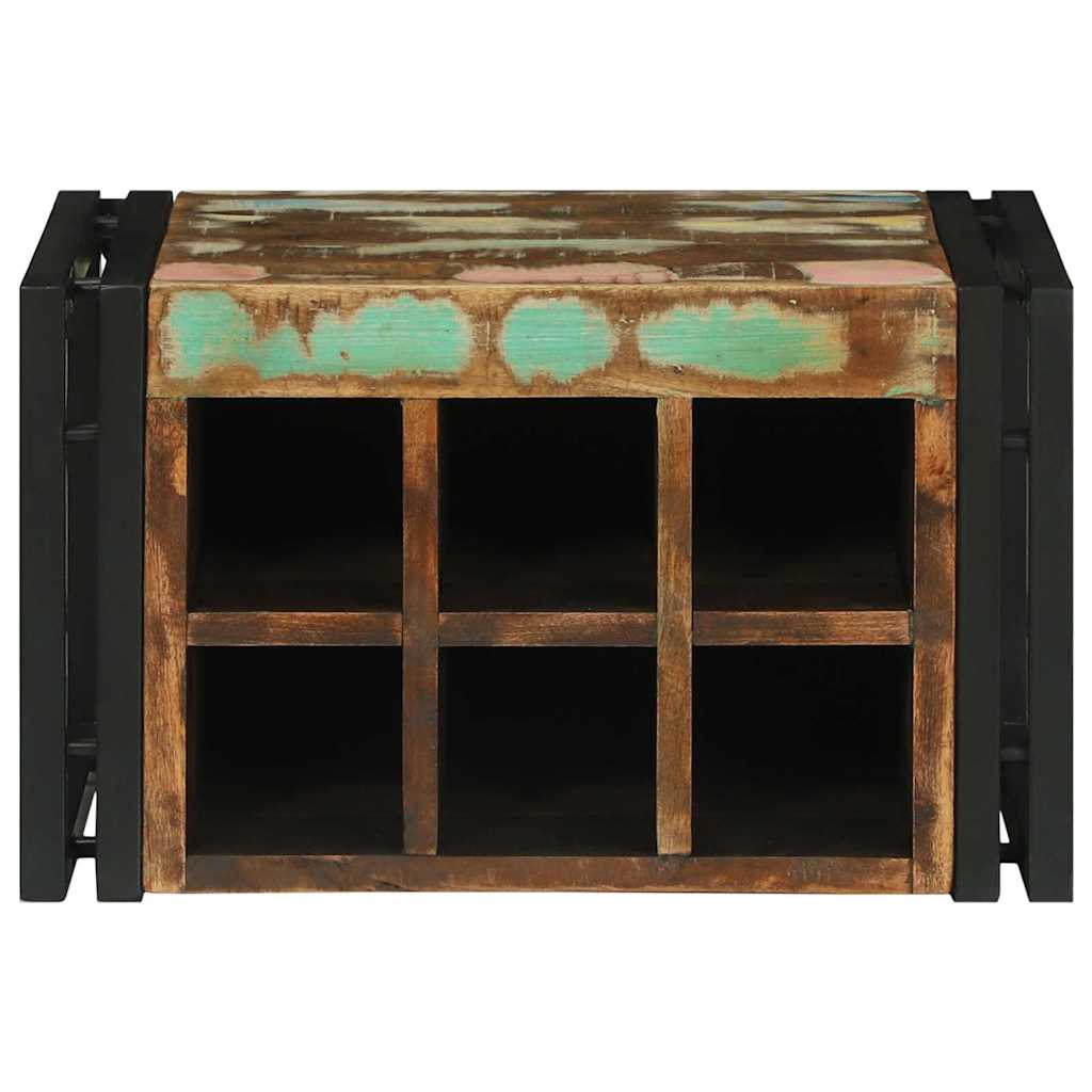 Weinregal 2 stk. 46 x 35 x 27,5 cm Massives upgecyceltes Holz