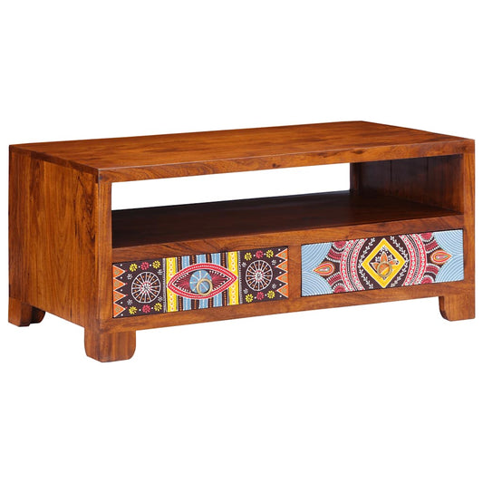 Table basse 90x50x40 cm en bois d'acacia massif