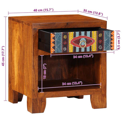Nachttisch 40x35x45 cm Massivholz Akazie