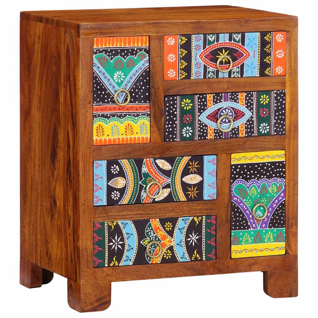 Sideboard Mehrfarbig 50x35x60 cm Massivholz Akazie