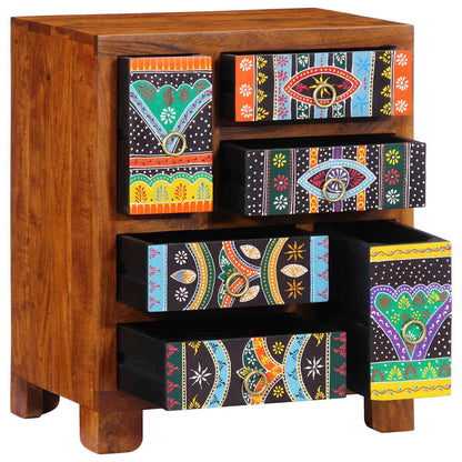 Sideboard Mehrfarbig 50x35x60 cm Massivholz Akazie