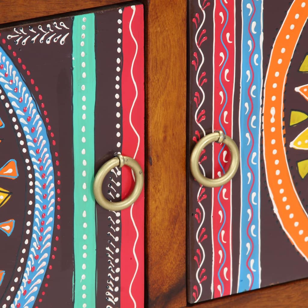 Schuhschrank Mehrfarbig 90 x 35 x 40 cm Massivholz Akazie