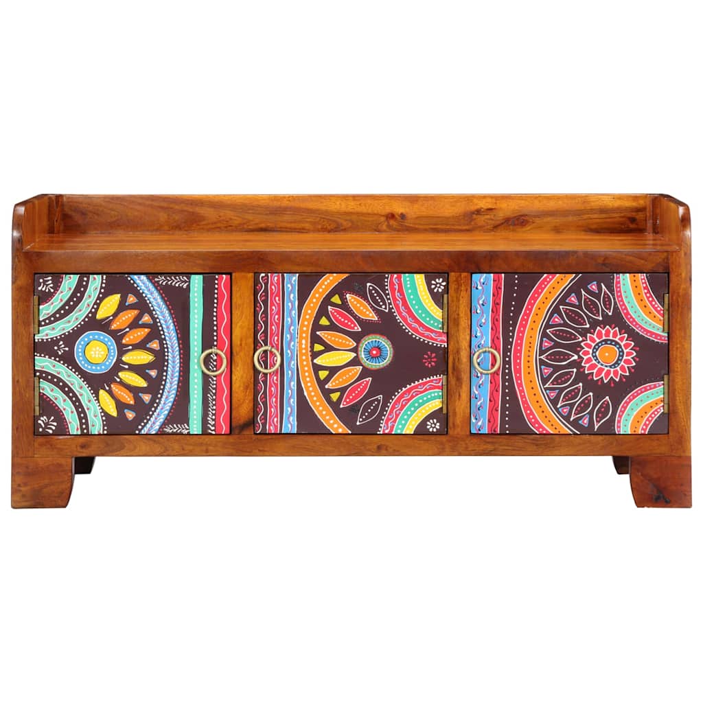 Schuhschrank Mehrfarbig 90 x 35 x 40 cm Massivholz Akazie