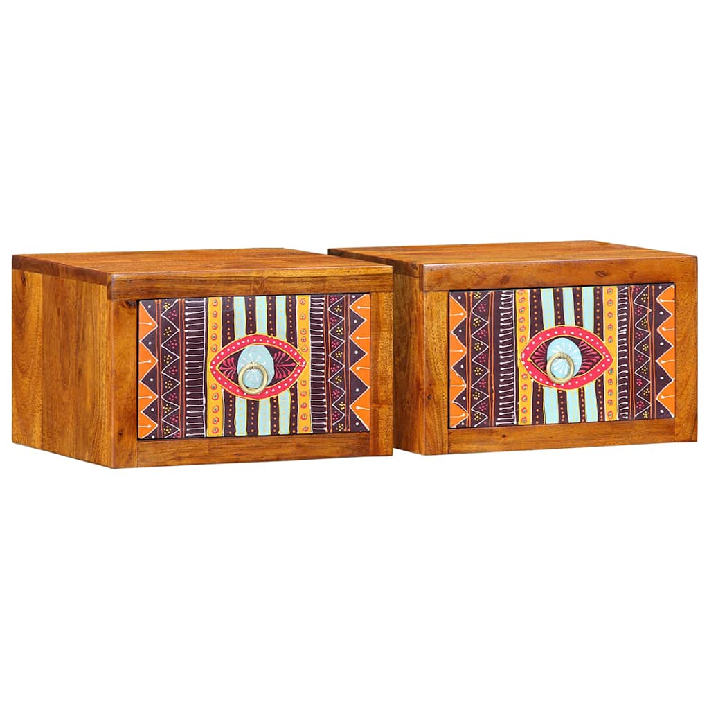 Nachttisch 2 stk. Braun 35 x 30 x 22 cm