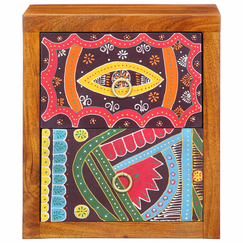 Nachttisch Braun 35 x 30 x 40 cm Massivholz Akazie