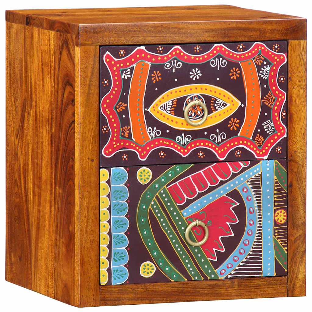 Nachttisch 2 stk. Braun 35 x 30 x 40 cm Massivholz Akazie