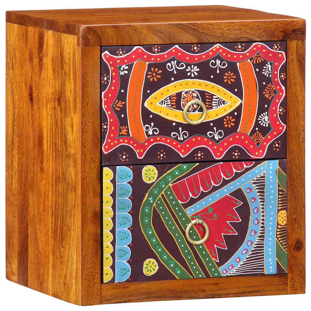 Nachttisch 2 stk. Braun 35 x 30 x 40 cm Massivholz Akazie