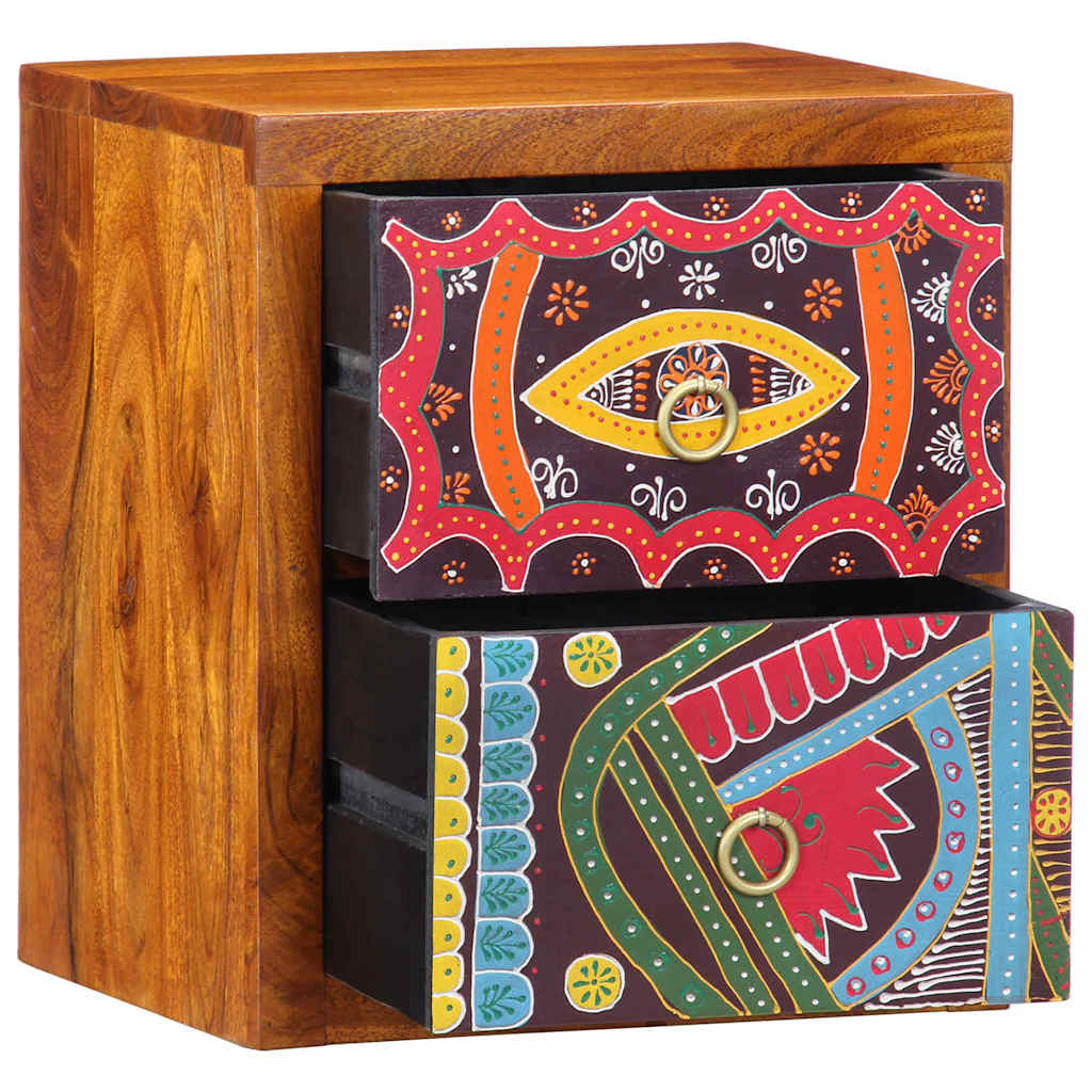 Nachttisch 2 stk. Braun 35 x 30 x 40 cm Massivholz Akazie