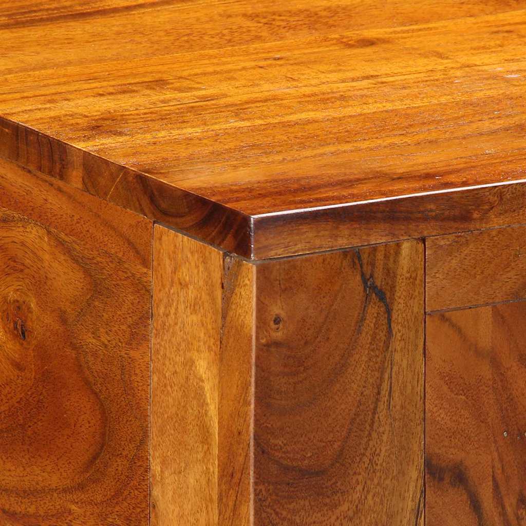 Schminktisch Braun 90 x 45 x 75 cm Massivholz Akazie