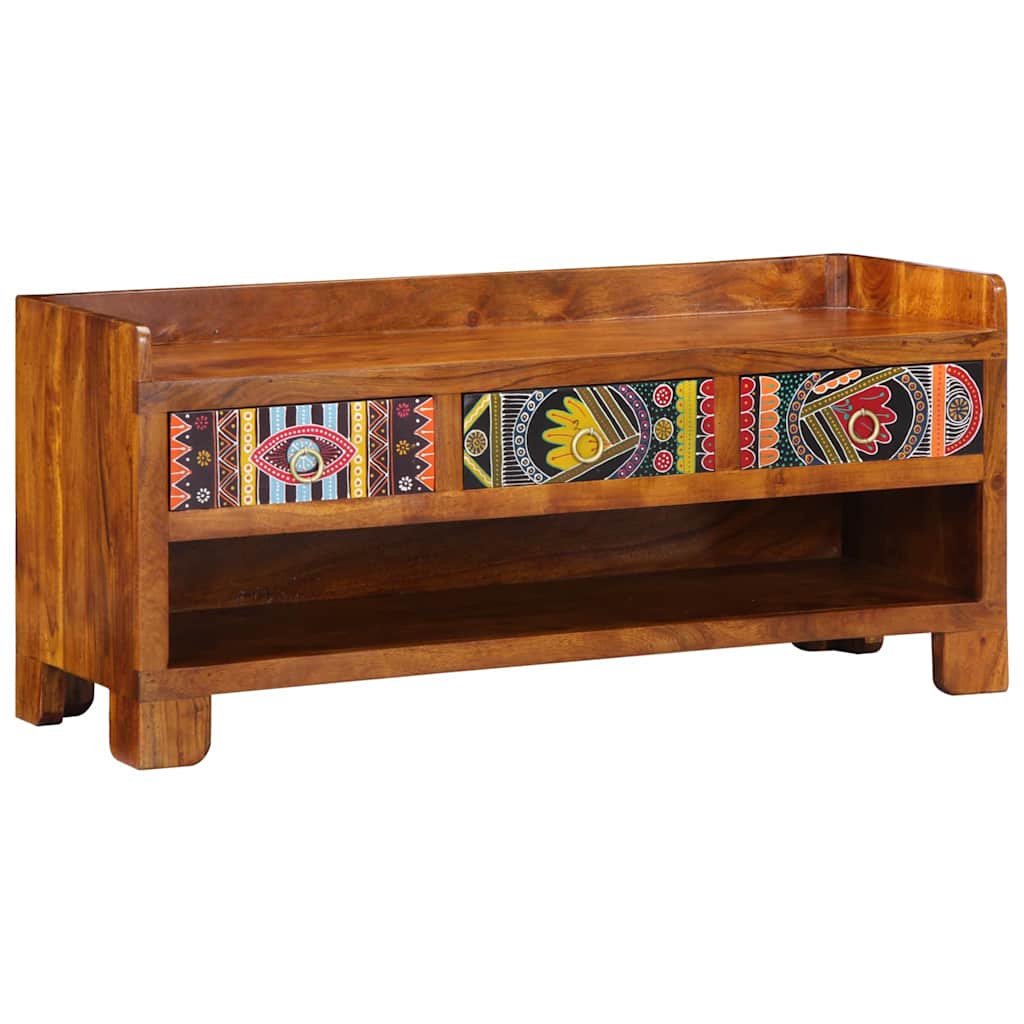Schuhbank Honigbraun 100 x 35 x 45 cm Akazienmassivholz