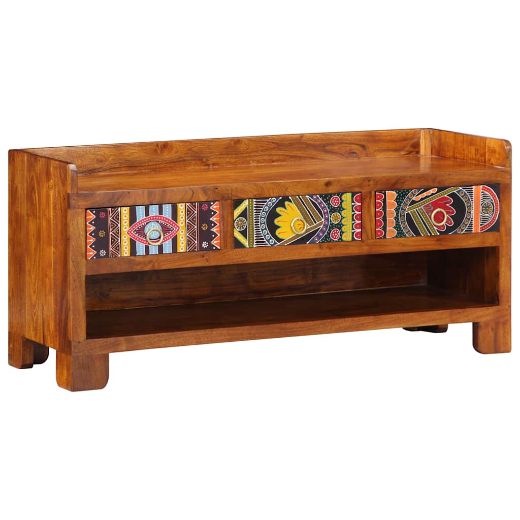 Schuhbank Honigbraun 100 x 35 x 45 cm Akazienmassivholz