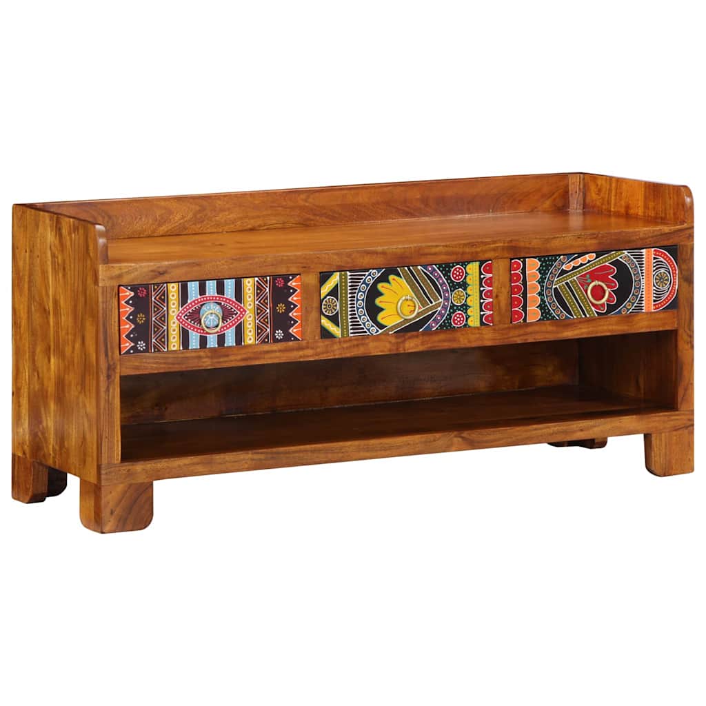 Schuhbank Honigbraun 100 x 35 x 45 cm Akazienmassivholz
