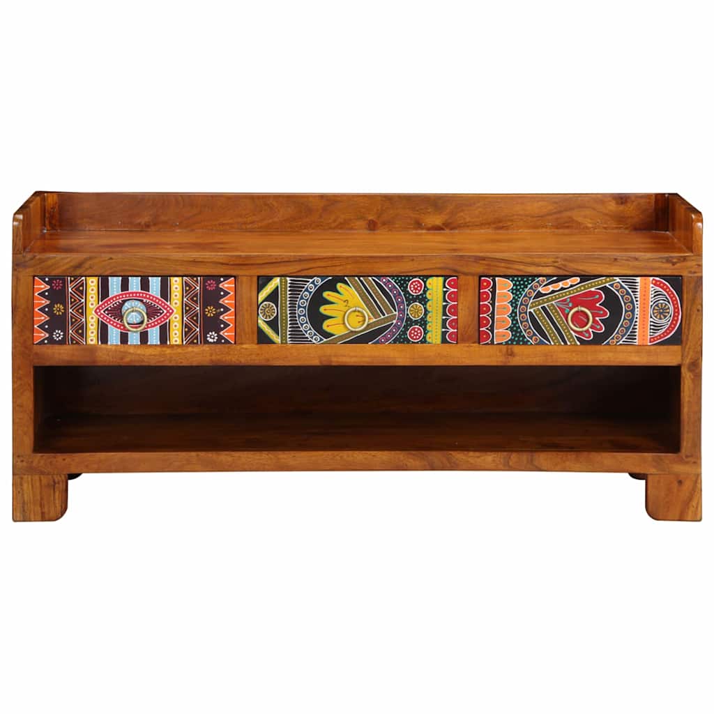 Schuhbank Honigbraun 100 x 35 x 45 cm Akazienmassivholz