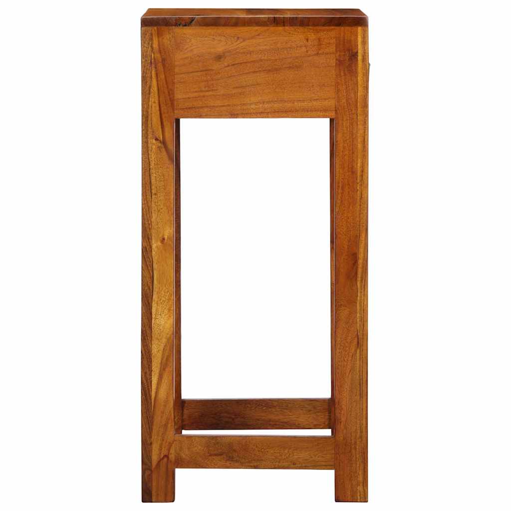 Florale Endtabelle mit Schubladen Braun 35 x 35 x 75 cm