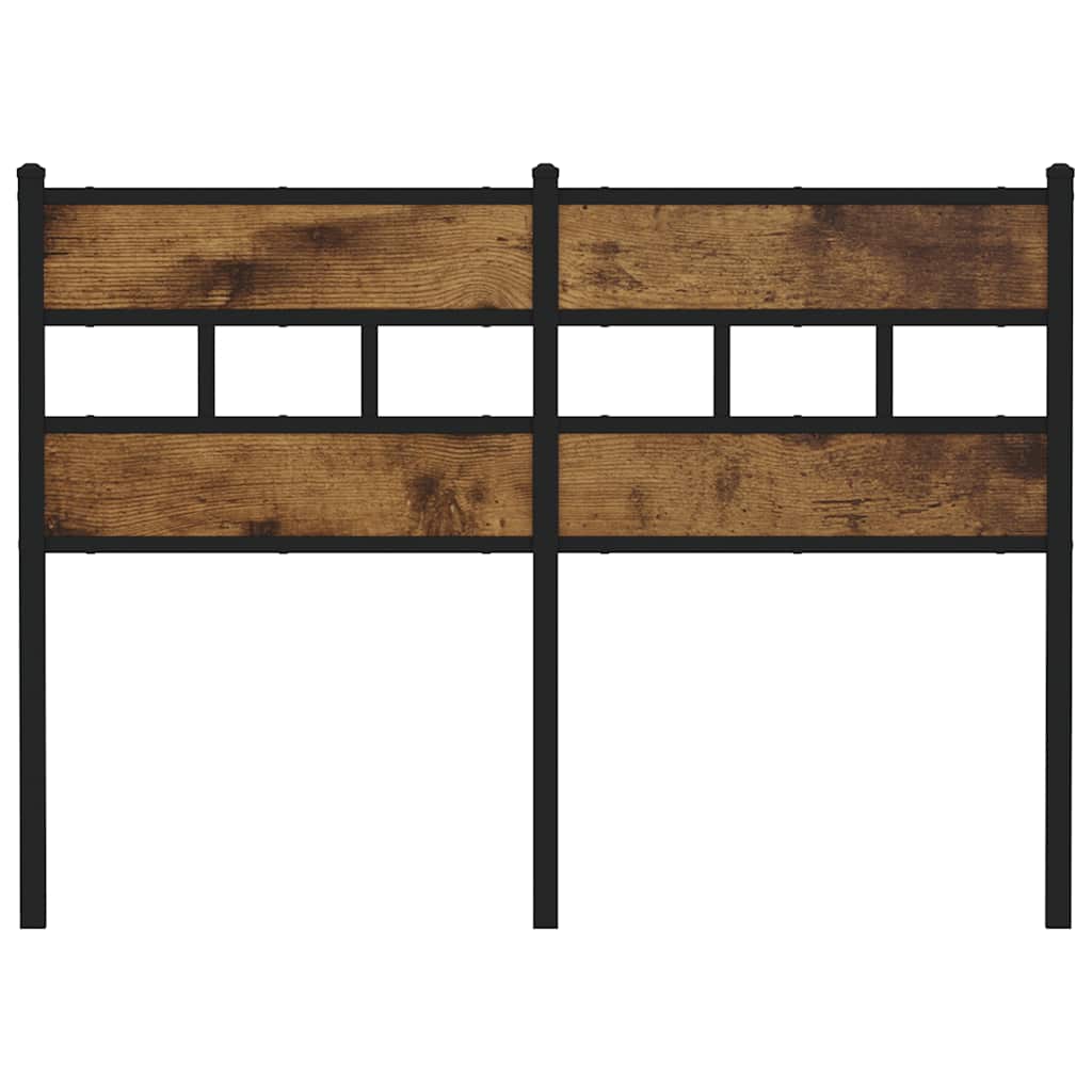 Ersatz-Kopfteil Räuchereiche 135 cm Eisen und Holzwerkstoff