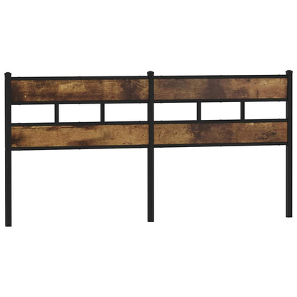 Ersatz-Kopfteil Räuchereiche 193 cm Eisen und Holzwerkstoff