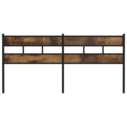 Ersatz-Kopfteil Räuchereiche 193 cm Eisen und Holzwerkstoff