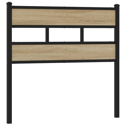 Ersatz-Kopfteil Sonoma-Eiche 80 cm Eisen und Holzwerkstoff