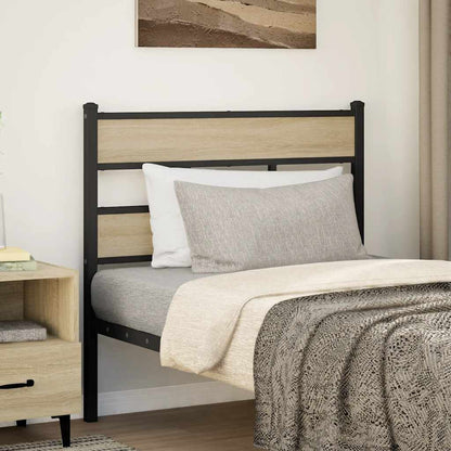 Ersatz-Kopfteil Sonoma-Eiche 80 cm Eisen und Holzwerkstoff