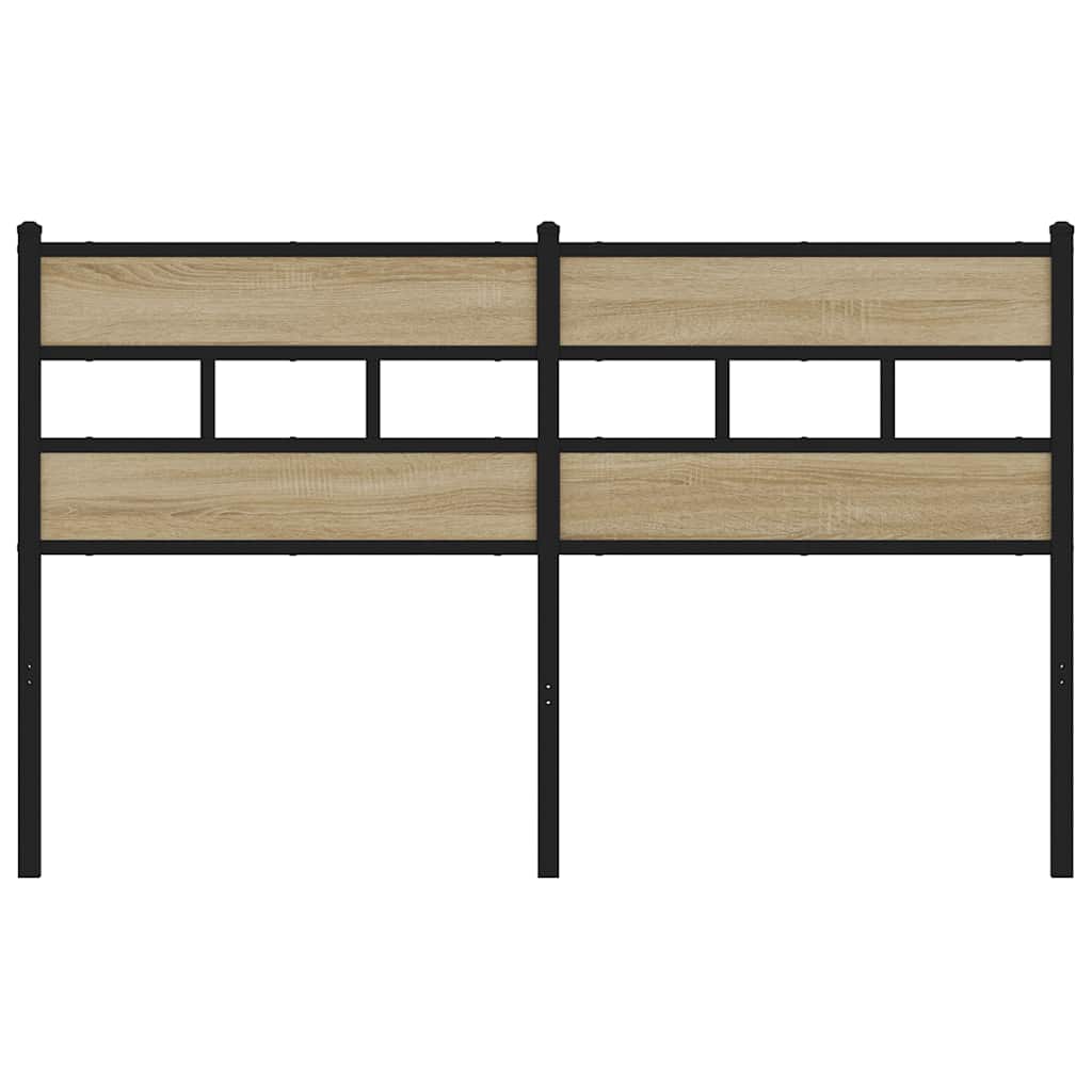 Ersatz-Kopfteil Sonoma-Eiche 150 cm Eisen und Holzwerkstoff