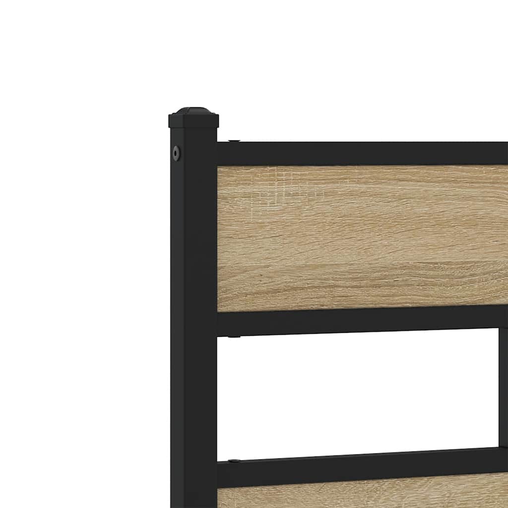 Ersatz-Kopfteil Sonoma-Eiche 150 cm Eisen und Holzwerkstoff