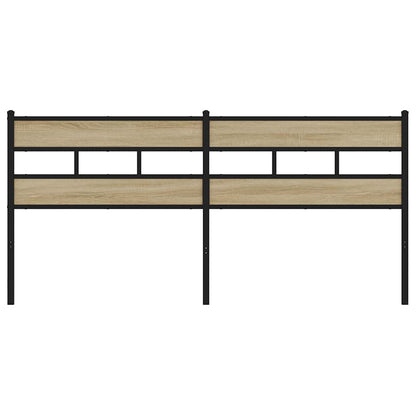 Ersatz-Kopfteil Sonoma-Eiche 180 cm Eisen und Holzwerkstoff