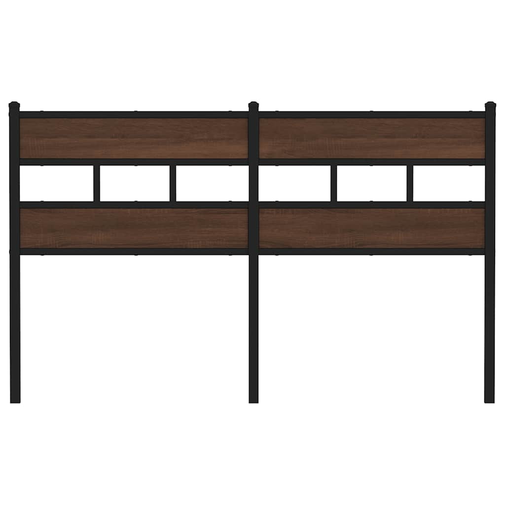 Ersatz-Kopfteil Braun Eichen-Optik 140 cm Stahl und Holzwerkstoff