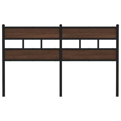Ersatz-Kopfteil Braun Eichen-Optik 140 cm Stahl und Holzwerkstoff