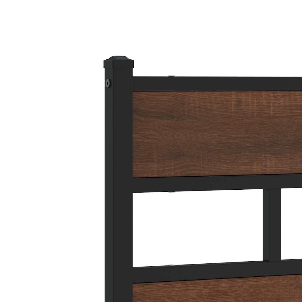 Ersatz-Kopfteil Braun Eichen-Optik 140 cm Stahl und Holzwerkstoff