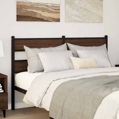 Ersatz-Kopfteil Braun Eichen-Optik 140 cm Stahl und Holzwerkstoff