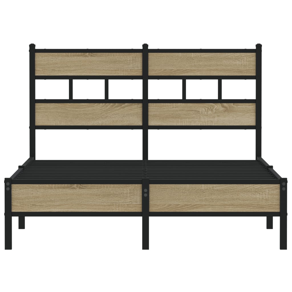 Bettgestell ohne Matratze Sonoma-Eiche 120x200 cm Holzwerkstoff